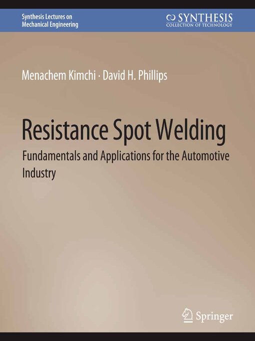 Title details for Resistance Spot Welding by Menachem Kimchi - Available